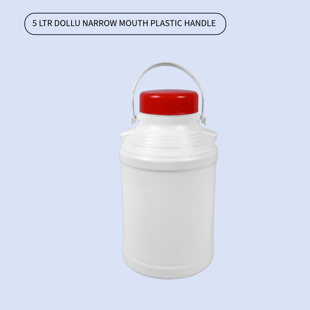 5 LTR DOLLU NARROW MOUTH PLASTIC HANDLE