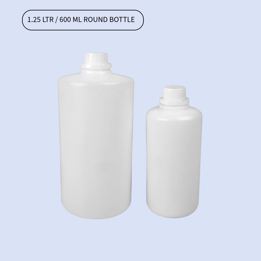 1.25 LTR / 600 ML ROUND BOTTLE