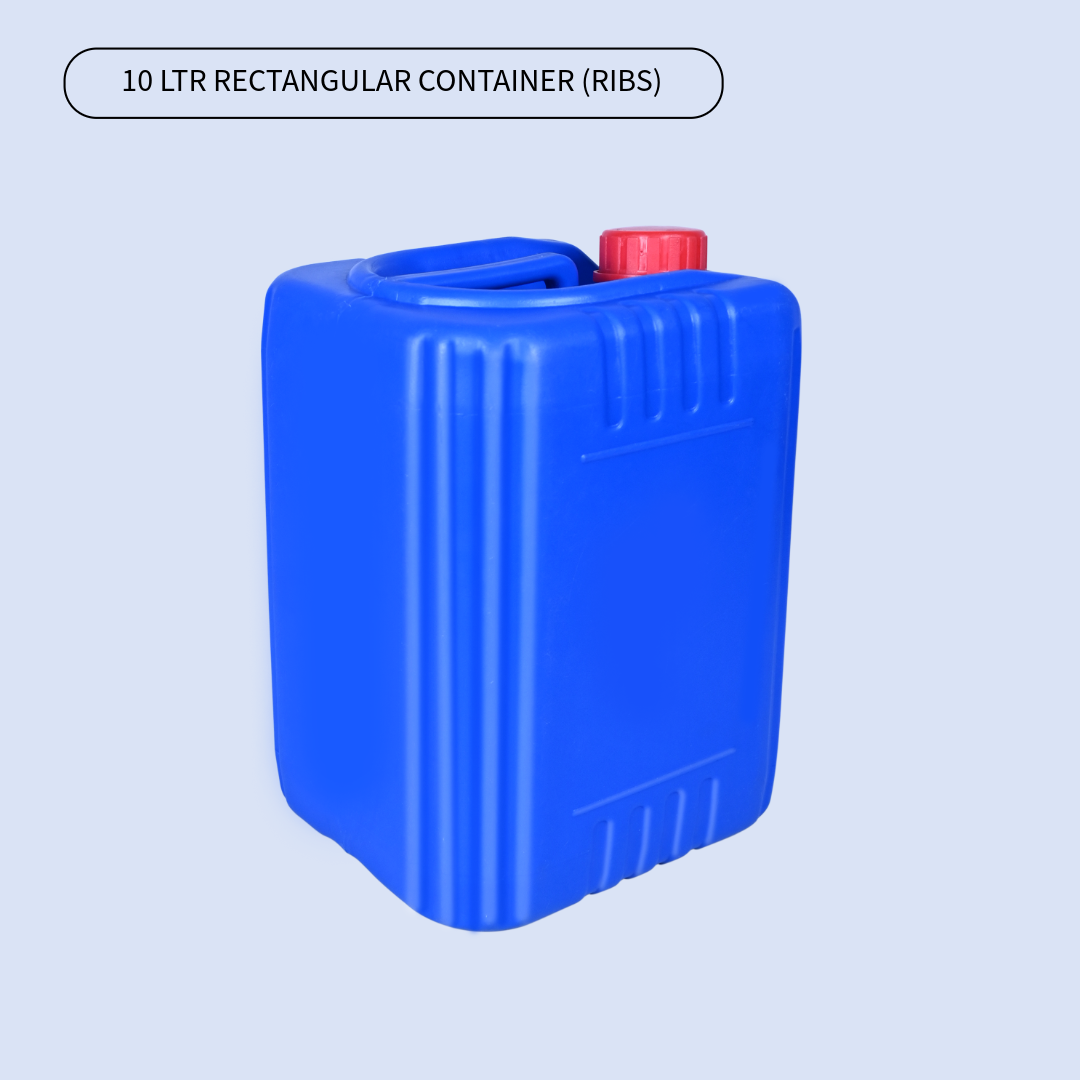 10 LTR RECTANGULAR CONTAINER (RIBS)