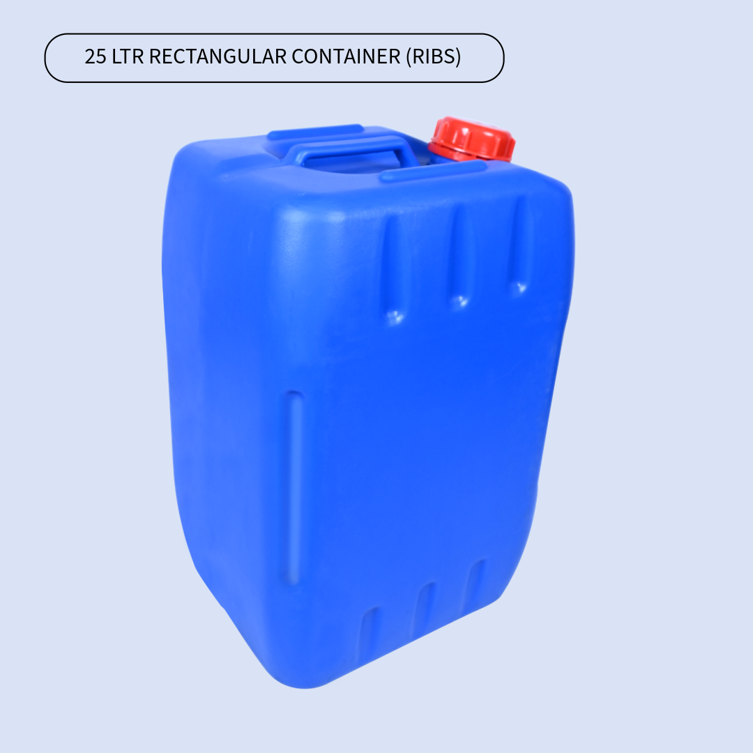 25 LTR RECTANGULAR CONTAINER (RIBS)
